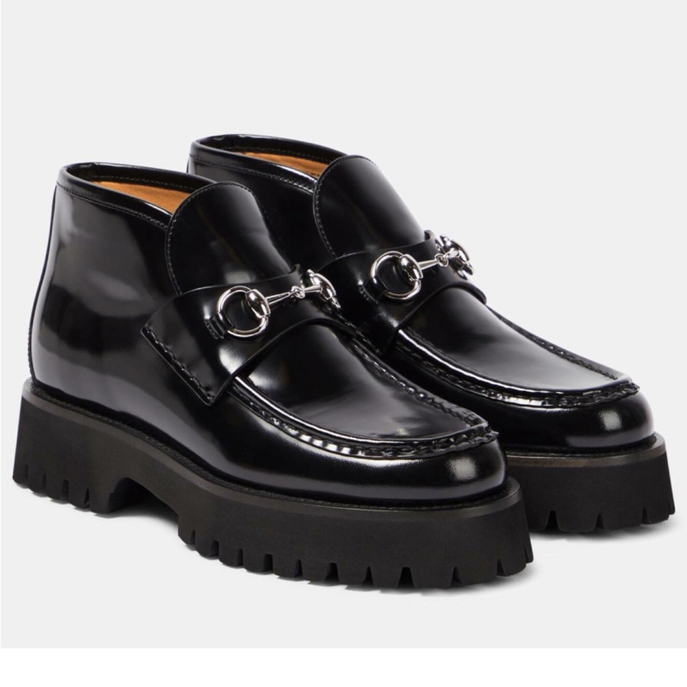 Gucci Women’s Horsebit Leather Ankle Boot